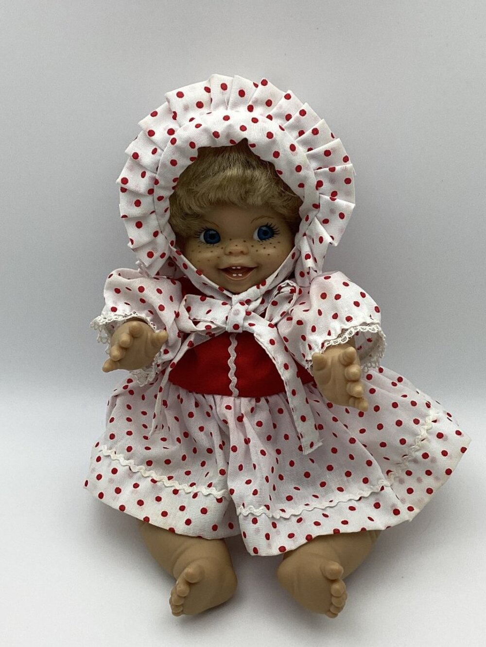 Syndee's Corp Baby Tammy Doll Jointed White with Red Polka Dot Dress